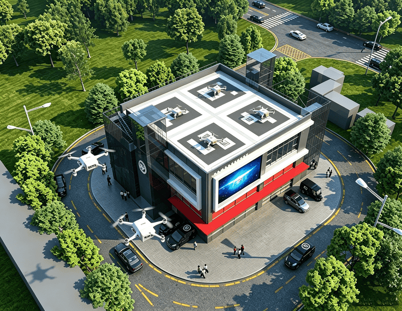 Low-altitude economic drone delivery airport